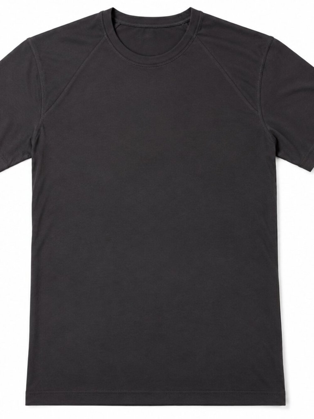 Mens Classic Black T Shirt with Raglan Short Sleeves Stretch Cotton NWT Mono B